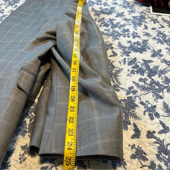Daniel Cremieux Loro Piana Blazer Gray Checkered Two Button Single Vent Sz 46R - Picture 8 of 10
